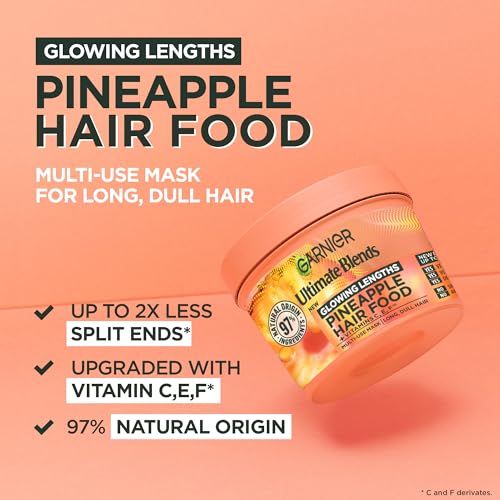 Garnier Ultimate Blends Glowing Lengths Pineapple & Amla Hair Food 3-in-1 Hair Mask Treatment 400ml - Image 4