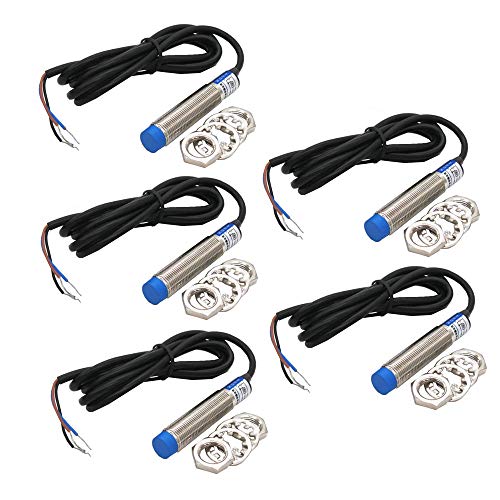 DollaTek 5Pcs de reemplazo LJ12A3-4-Z/Bx Sensor de proximidad inductivo Interruptor de 3 Cables NPN DC6-36V