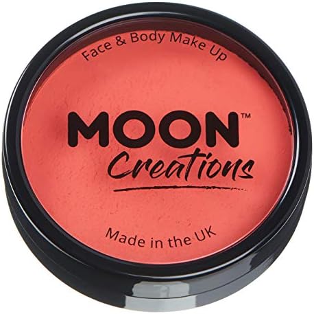 Moon Creations Pro Face & Body Makeup | Black | 36g | Professional Colour Paint Cake Pots for Face Painting | Face Paint For Kids, Adults, Fancy Dress, Festivals, Halloween
