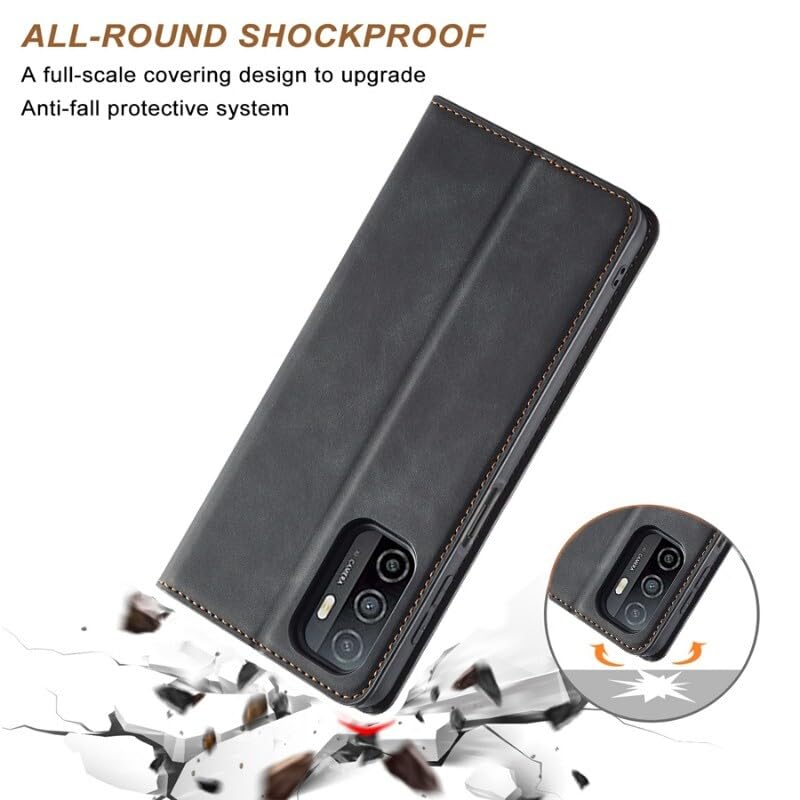 Étui portefeuille compatible Samsung Galaxy S23 clapet cuir marron - 4