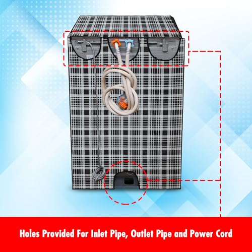 Image of Lithara Top Load Fully Automatic Washing Machine Cover for LG, Samsung, IFB, Whirlpool, Suitable for 8 kg,9 kg & 10 kg - Waterproof, Dustproof Cover (Print-9)