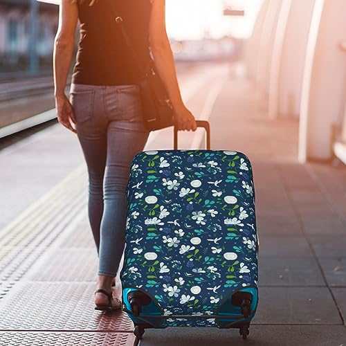 Housse de bagage colombe blanc XL en polyester lavable protégeant efficacement vos valises