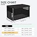TENTVIA Dog Crate Cover Heavy Duty 600D Oxford Cloth - Fits 30 Inch Dog Crates, 2 Mesh Ventilation Windows, Waterproof Durable Pet Cage Cover for Indoor/Outdoor Use (Black, 30