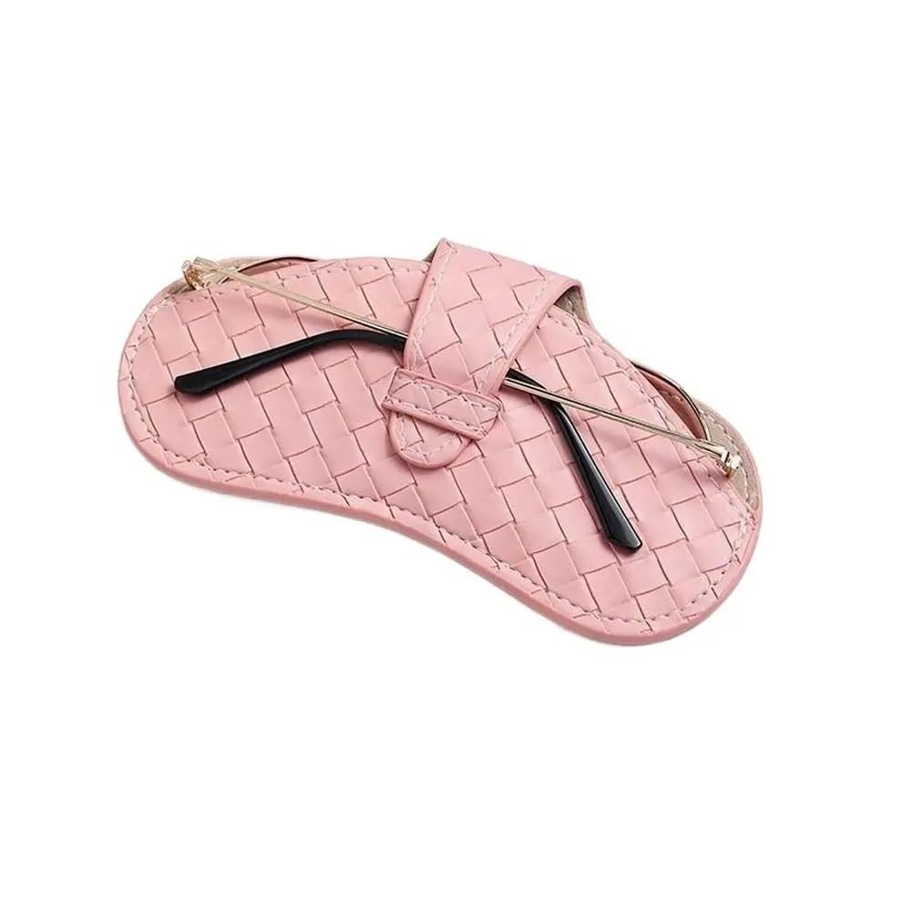 2/4/6 protectores de marco impermeables para gafas, caja de cuero sintético para gafas, bolsa de almacenamiento para gafas de sol (rosa, 6 piezas), rosa, Talla única