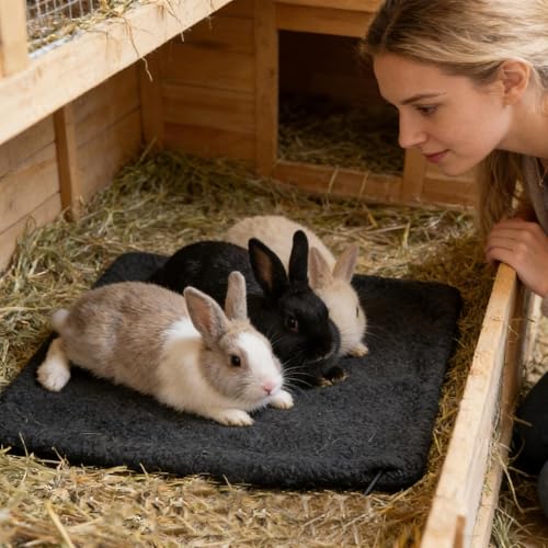 Zegaqae Coussin Chauffant pour Animaux De Compagnie | 26x26cm USB Tapis Thermique Tapis en Peluche pour Chien, Chat, pour Dormir, Extérieur, Cage, Salon, Voiture, Voyage – vue 4