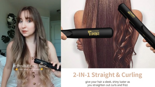 Amazon.com : JINRI Hair Straightener with Titanium Plates 0.8 Inch