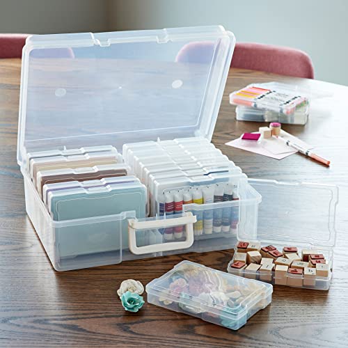 Image of MICHAELS Photo & Craft Storage Box by Recollections - Modern, White, 14.9 x 12 x 5 inches