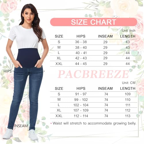 Variante de PACBREEZE pantalon premama vaquero Azul Oscuro XL