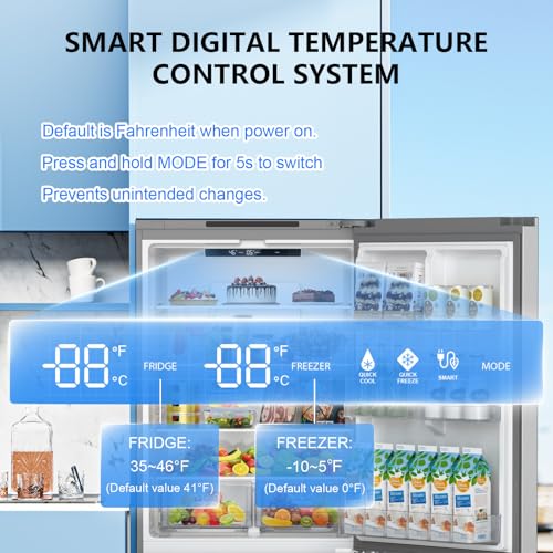 Image of Antarctic Star French Door Refrigerator, Auto Ice & Water Filter, VCM Stainless, Multi-Air, Fast Cooling, Inverter, LED Alarm, Energy Star, 18 Cu Ft, Silver