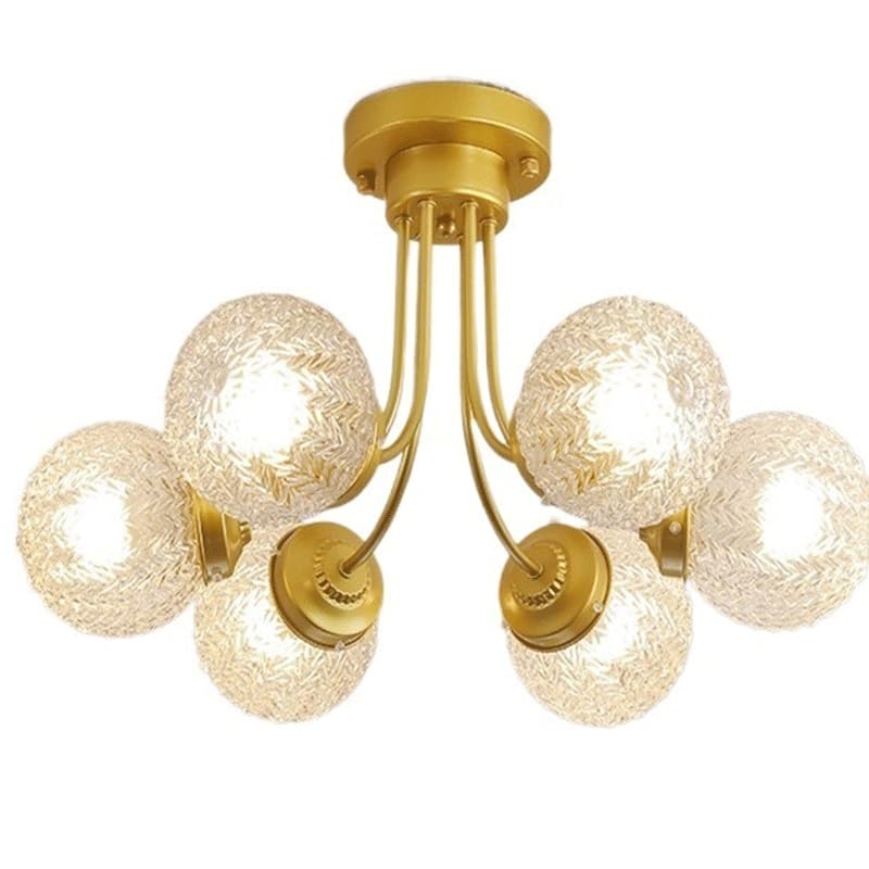Lampes de plafon en laiton et cristal à culot E27 E26