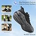 OUTJET Men's Walking Running Tennis Shoes Comfortable Breathable Lightweight Cushioning Non-Slip Fashion Sneakers for Athletic Gym Workout Black
