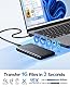 Festplattengehäuse 2,5 Zoll, ORICO 6Gbps USB C 3.1 Gen 1 Festplatten Gehäuse für 9.5mm 7mm 2.5 Zoll SATA SSD HDD, UASP Trim unterstützt, mit USB 3.1 Kabel, Werkzeugloses Externe SSD Gehäuse(Schwarz)