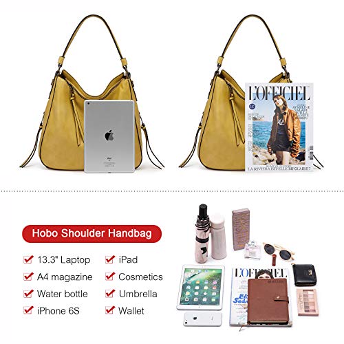 Bolso Hobo Crossbody grande para mujer de cuero sintético miniatura 3