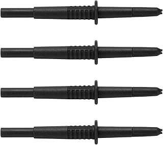 Sonda Pino 4 Pcs Sondas de Perfuração de Fio de Isolamento com 4mm Banana Soquete Multímetro Pontas de Teste para Teste de Circuito de Tensão Automotiva (preto)