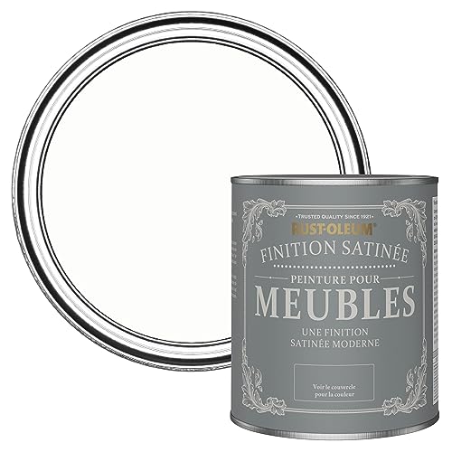 Rust-Oleum Peinture Blanche pour Meubles, Finition Satinée - Craie Blanche 750ml