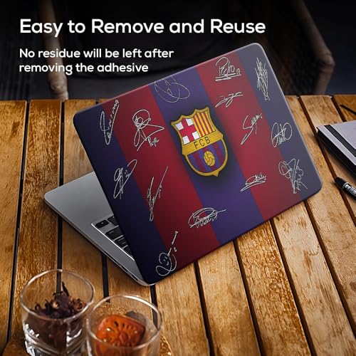 Image of Galaxsia FCB Club Top+Wrist Pad Vinyl Laptop Skin /Sticker /Cover Upto 15.6 Inches Laptops Laminated-Removable-HD Quality Compatible for Hp-Dell-Sony-Lenovo-Asus etc.(15x10 Inches)