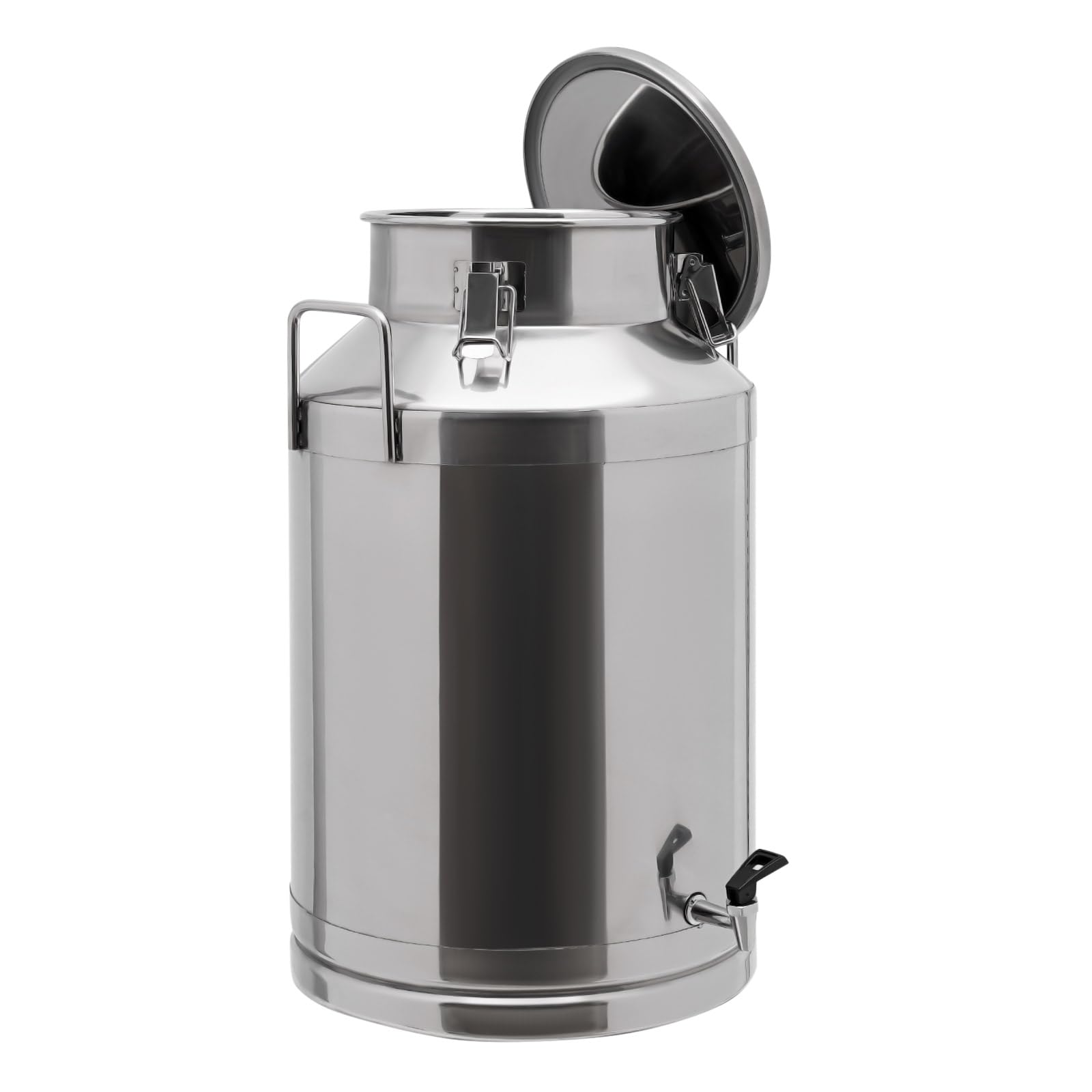 AYCDL Milk Storage Container,Milk with Spigot, 201 Stainless Steel Dispenser Container Pail, 3Gal Water Jug 12L Hanging Lid Bucket Drink Beverage for Oil Tea,60L/15.85Gal