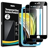 ESR Tempered-Glass for iPhone SE Screen Protector,[2-Pack] [3D+ Maximum Protection Full Coverage], Premium Tempered Glass Screen Protector for iPhone SE 2020, iPhone 8/7, 4.7', (Black)