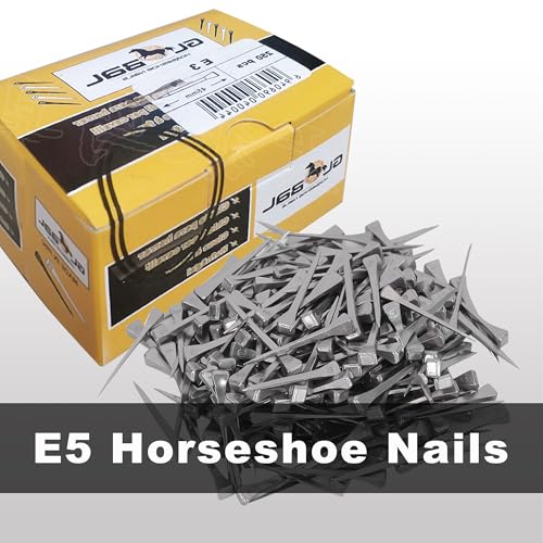 Image of Steel 2 inch Horseshoe Nails E5 Horseshoe Nails Box of 250pcs | Stainless Steel Nail-Horse Hoof Training Supplies Tool for Securing Firmly