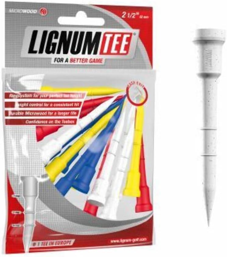 Longridge Golf Zubehör Lignum 62 mm Tees 16 PK, Mehrfarben