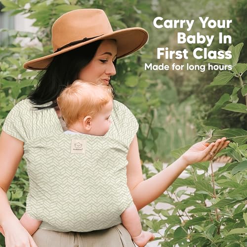 Image of KeaBabies Baby Wrap Carrier, All in 1 Original Baby Carrier (Chevron Maze) | Newborn to Toddler Sling, Easy to Wear, Hands Free Bonding, Lightweight, Breathable Infant Wraps