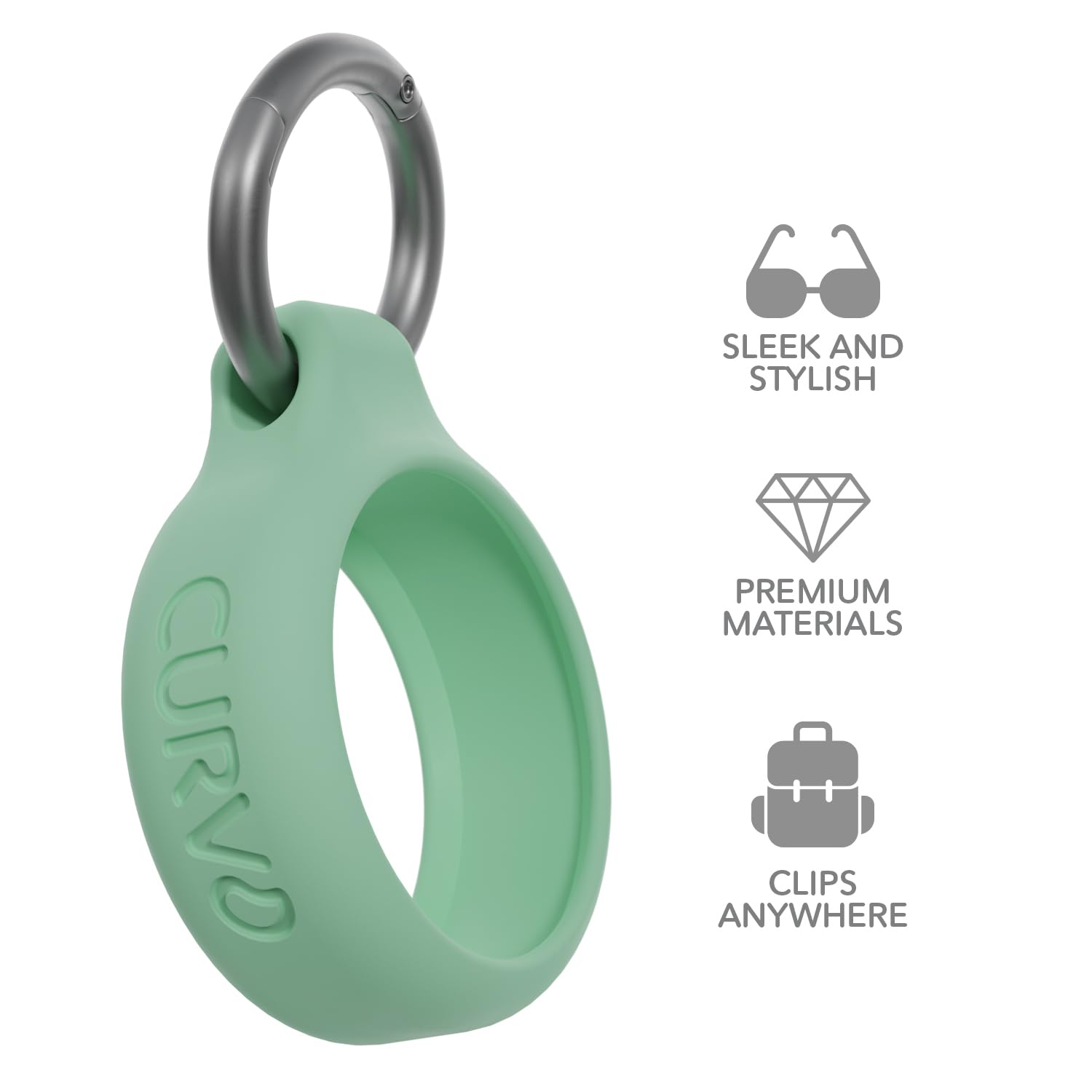 CURVD Clip per la custodia dei tappi per le orecchie per la conservazione sicura e il viaggio di tappi per le orecchie, clip per custodia di alta qualità. Supporto portatile in alluminio impermeabile,