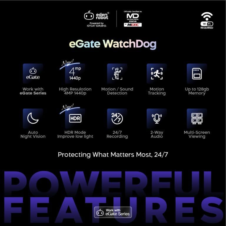 Image of eGate WatchDog 360 4MP Indoor Smart Camera CCTV