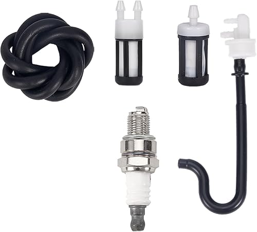 Miniatura 5 de Mikatesi Filtro de aire de cebador de bombilla, bujía, filtros de combustible, conector de tubería de combustible interior para Stilh BR500 BR550