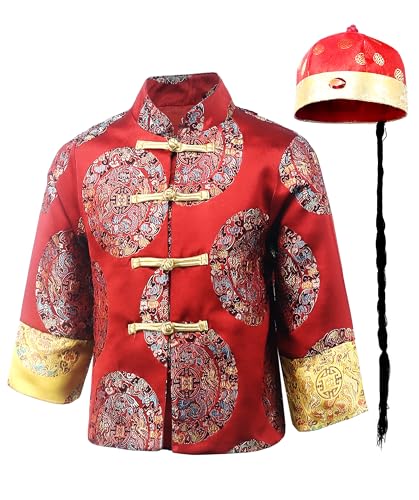 Disfraz completo niño para Año Nuevo Lunar Chino con sombrero miniatura 1