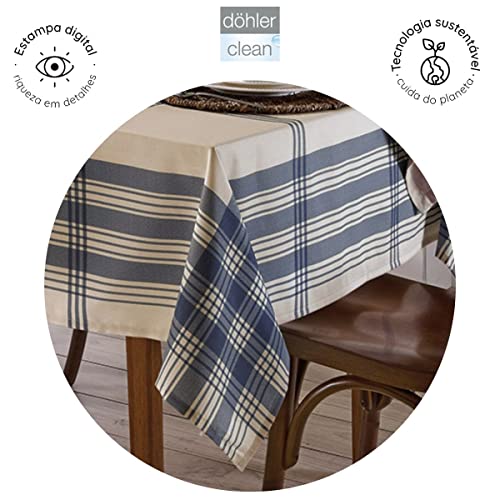 Toalha de Mesa Quadrada 8 Lugares 1,80x1,80m Clean Renova Luna D Dohler