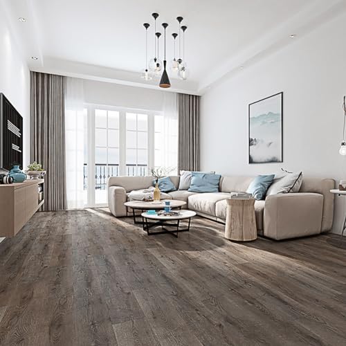 INMOZATA 5,02m²/ 36 Fliesen PVC Bodenbelag Selbstklebend Vinylboden Selbstklebend PVC Laminat -91,5 x 15,2cm -Dicke 2 mm Rutschfeste Wasserfest Schneidbar (Hellbraun)