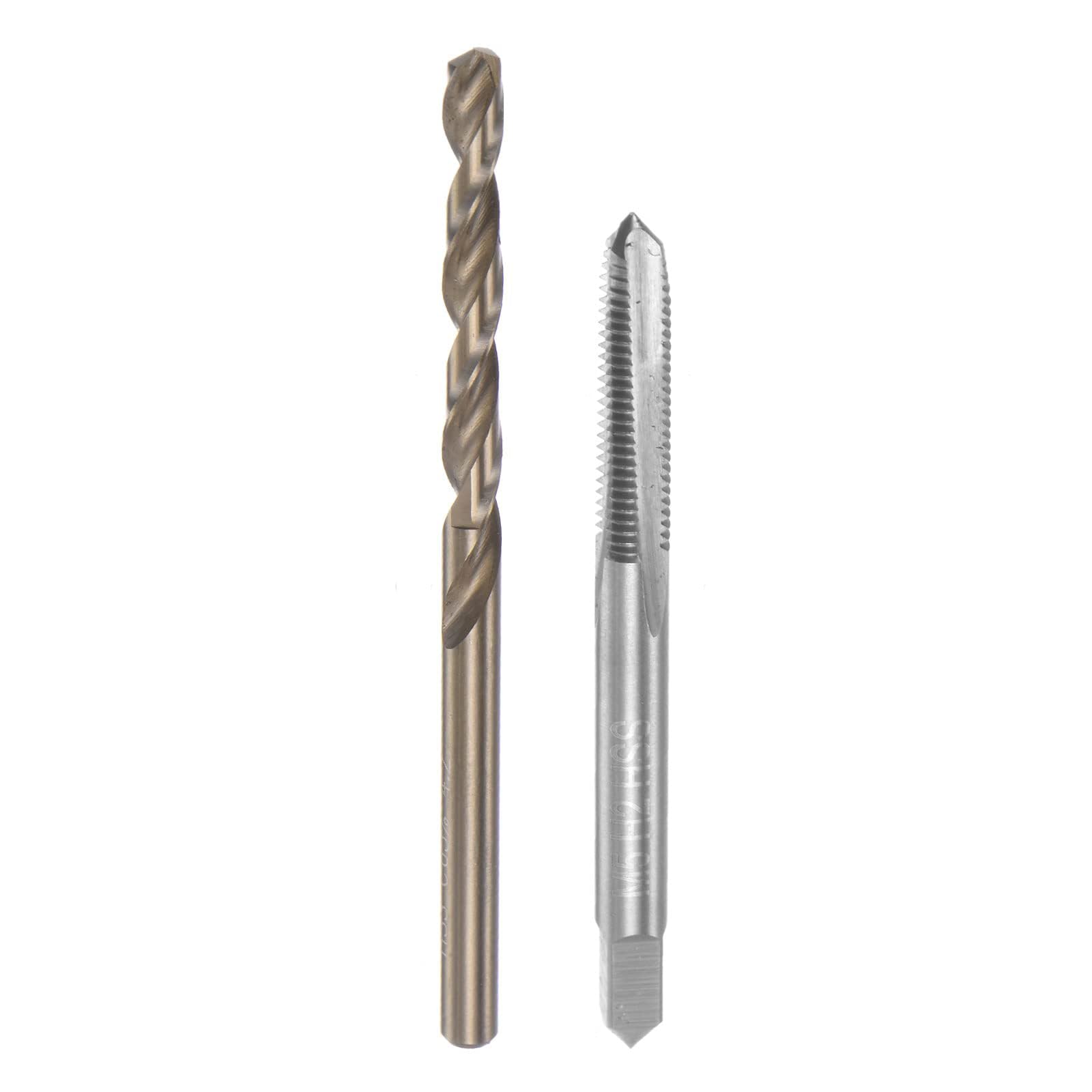 Unifizz Tap & Bit Sets, M5 x 0.8 H2 Straight Flute Machine Thread Milling Tap, 4.2mm M35 Cobalt High Speed Steel (HSS-CO) Twist Drill Bit
