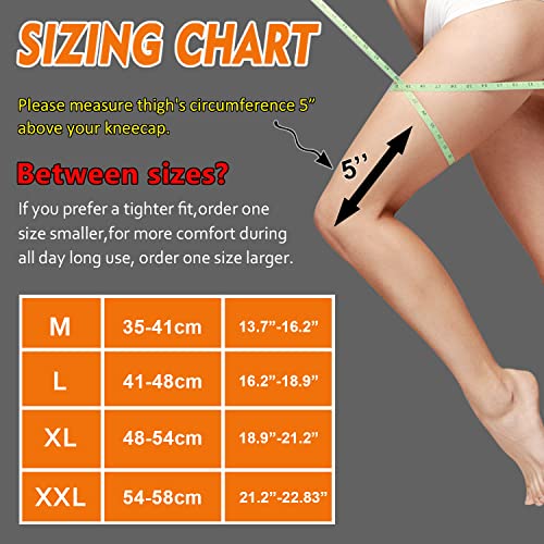 Gemschest 2 Pack Knee Support - Knee Compression Sleeves for Men & Women with Patella Gel Pads, Knee Brace for Working Out, Running, Weightlifting, for Arthritis Joint Pain Relief ACL Size XXL