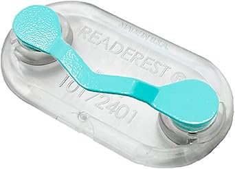 Readerest Magnetic Eyeglass Holder, Clip for Readers, Sunglasses, Safety Glasses, ID Badges, Gifts for Grandma & Teachers, USA Made Turquoise