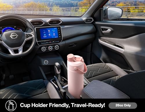 Image of POWCAN 26 oz Insulated Water Bottle with 2-in-1 Straw and Spout Lid, Keep Cold 24H, Leak-Proof, Fits in Car Cup Holder, Stainless Steel Water Bottle for Sports, Travel, Gym, Gift, and School (Queen)