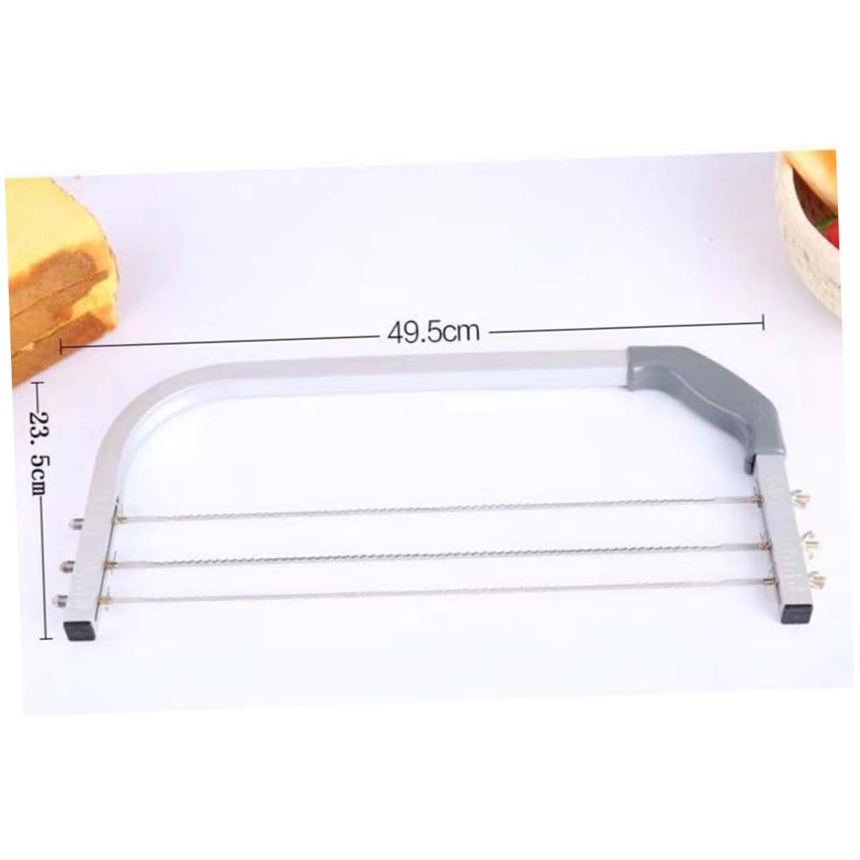 MAGICLULU Coupe-gâteau à 3 Lames Niveleur de Gâteau en Alliage D'aluminium Anti-dérapant pour Pâtisserie Amateur et Professionnel