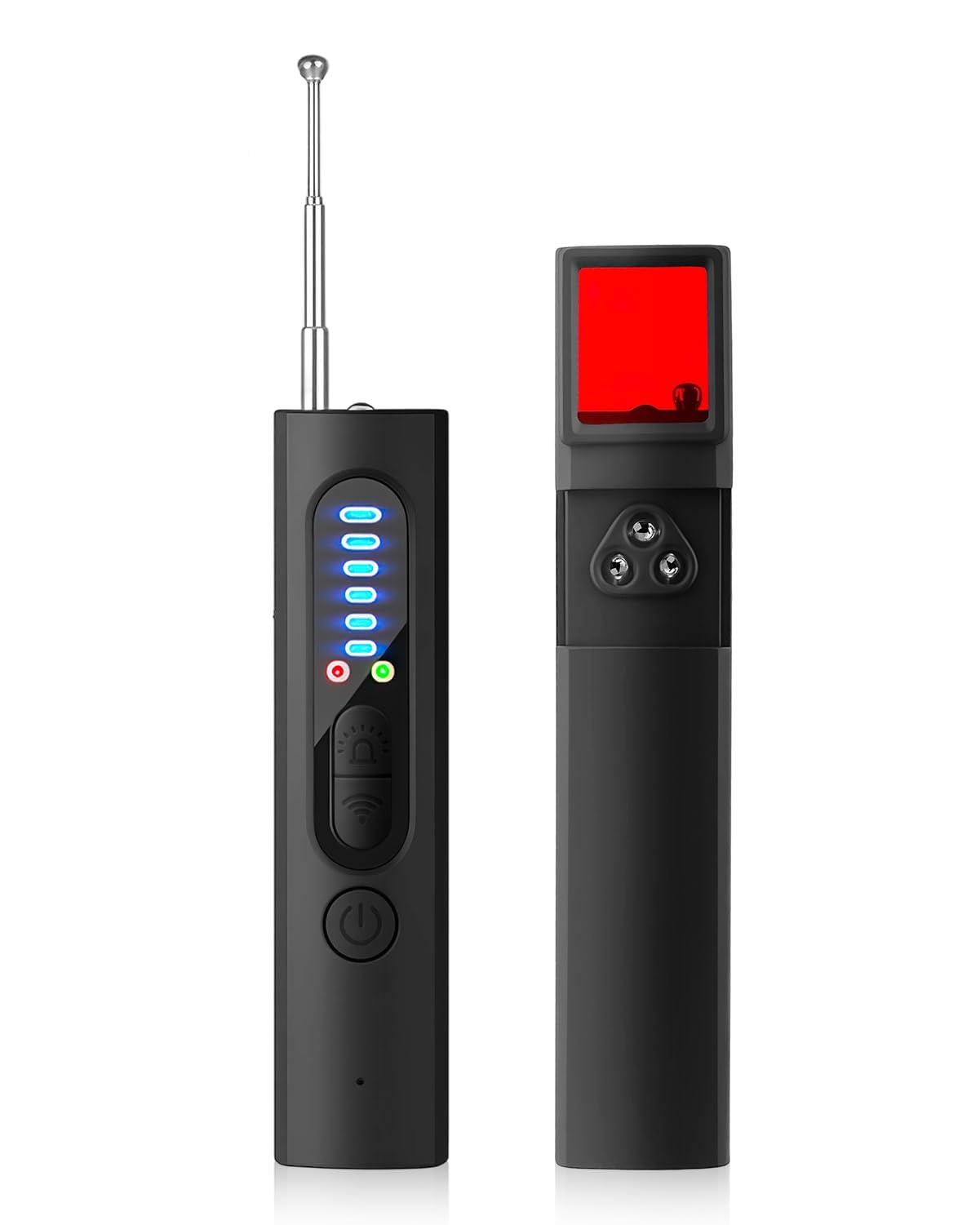 4 en 1 Détecteur de Caméra Cachée, Détecteur de Micro Espion et Traceur GPS Voiture, Détecteur RF sans Fil, Anti-Espion, 5 Niveaux de Sensibilité pour Bureau, Hôtel, Maison, Alarme de Sécurité