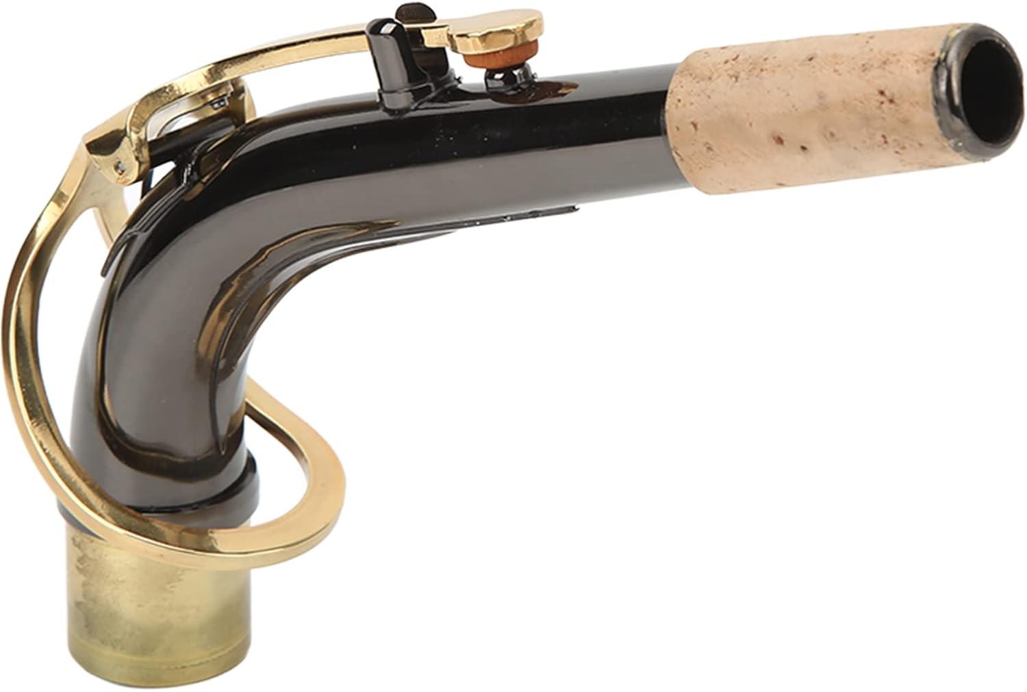Sax Bend Neck, Alto Saxophone Bend Replacement Metal Cork Saxophones Accessory for Alto Saxophone Black Sax Replacement Neck