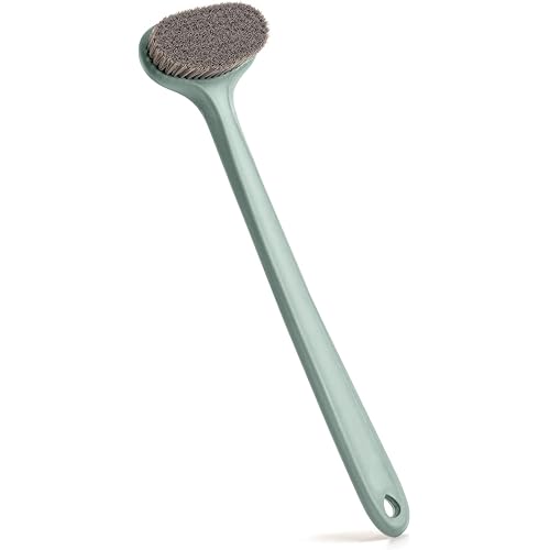 surlees Back Scrubber for Shower, Bath and Body Brush for Elderly, Men and Women, 15 Inch / 38 CM (Cyan, Soft-6)