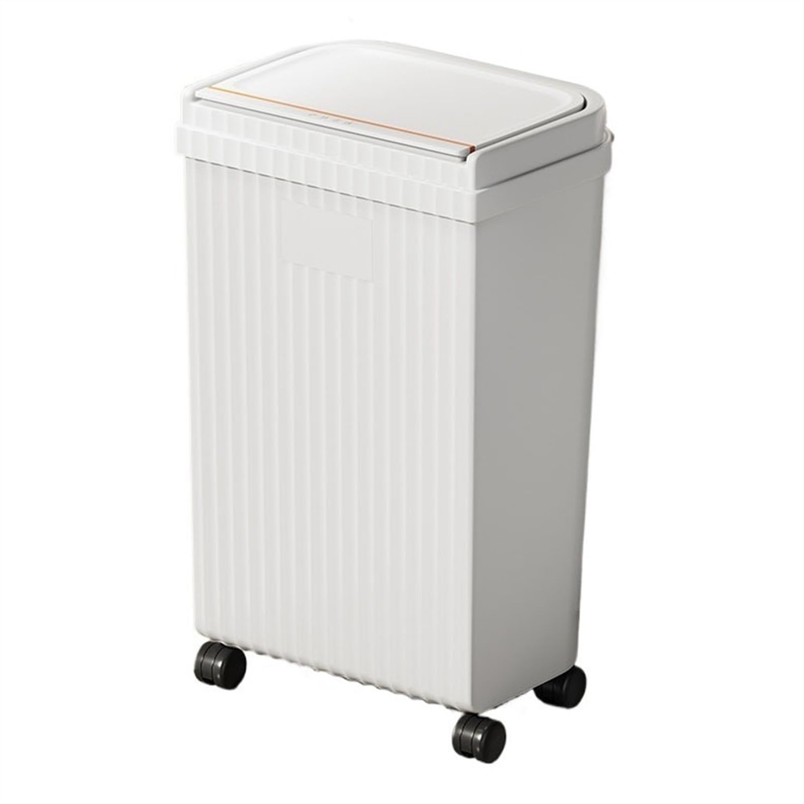 Poubelle de cuisine 20L avec roulettes et couvercle à pression en plastique