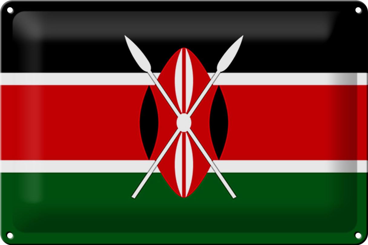 Kenia Flagge 30 X 45 Cm – Aus Reißfestem Polyester, Wetterfest & Beidseitig Bedruckt