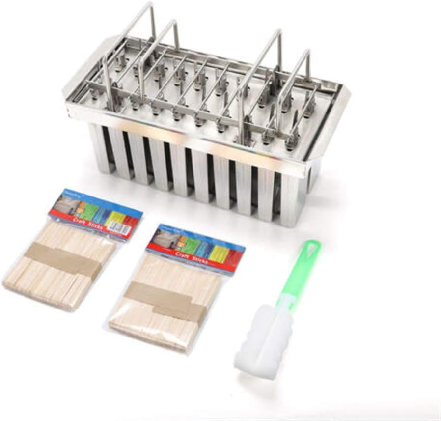 Commercial Ice Cream Pop Mold, 20pcs Stainless Steel Popsicle Lolly Making Mould Set DIY Ice Pop Popsicle Holder BPA Free