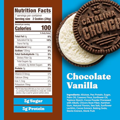 Image of Catalina Crunch Protein Cookies, 4g Protein per Serving | Low-Sugar Sandwich Cookies | Gluten Free, Vegan | Keto Dessert Snacks, Variety Pack 4 Flavors (Pack of 4)