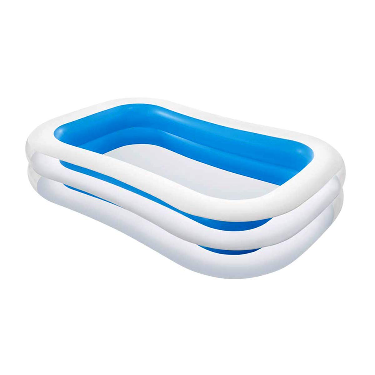 Swim Center Inflatable Family Lounge Pool (White and Blue) -103” L x 69’’ W x 22” H (2.62m x 1.75m x 56cm) inflated - Without Pump-image-30