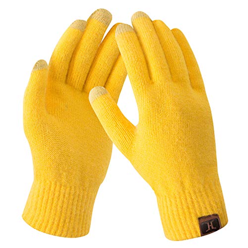 FZ FANTASTIC ZONE Women's Winter Touchscreen Wool Magic Gloves Warm Knit Fleece Lined for Women