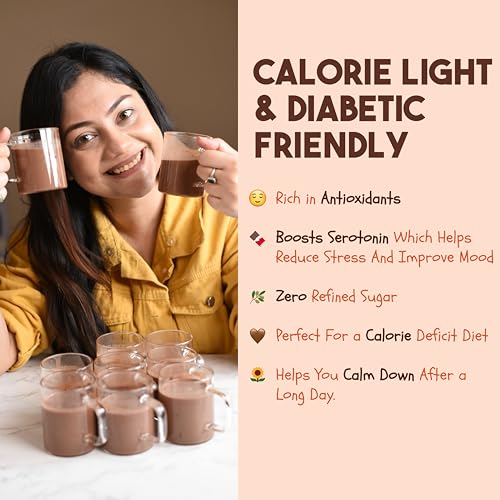 Image of Tiggle Sugar-Free Dark Hot Chocolate | Pack of 6 Cups | As seen on Shark Tank India| Thick and Chocolatey | Low Calorie | Keto Friendly Hot Chocolate | 100 gms | 100% Natural & Vegan