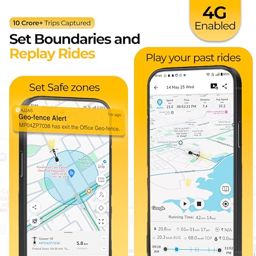 Image of Ajjas 4G Lite (with 24 Months 4G SIM Recharge) - Wired Hidden AI Smart GPS with Driving Score, Location Tracking, Geo Fence Alert, More 15+ Features for Car, Bike, Truck, Bus