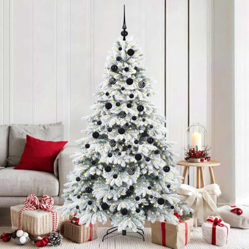 Árbol de Navidad artificial estable de 180 cm con luces LED USB fijas 2