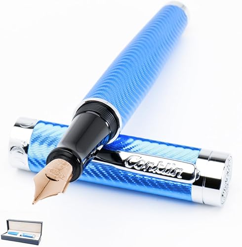 Miniatura 5 de Conklin Herringbone Signature Pluma Estilográfica Amarillo - M