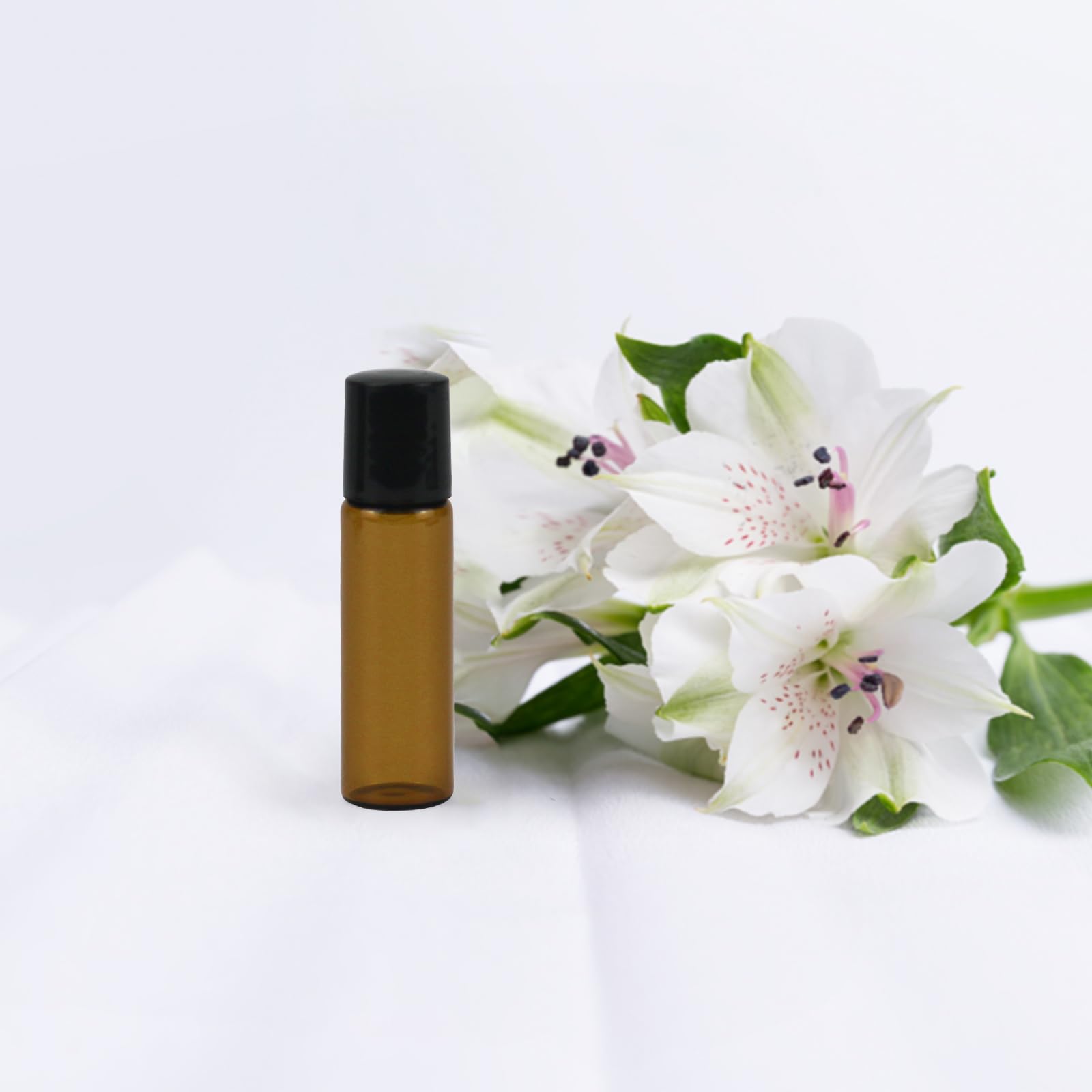 Roll On Aceites Esenciales 5ml Botellas Rollon Cristal Rellenable Perfume Roll on con Bola de Acero Inoxidable 16 pcs